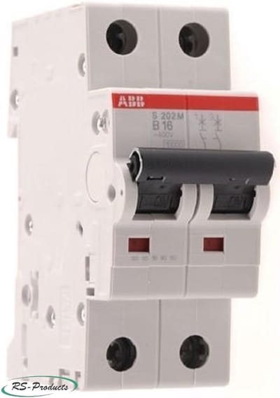Miniatuur Stroomonderbreker - Zekeringautomaat - Elektrische Beveiliging - Dubbele Uitschakelmechanismen - 2-polig 25 Ampère - Bunt