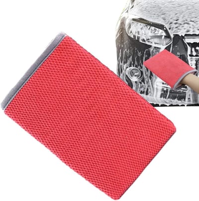 Detailing Handschoen - Reinigingsklei - Auto Reinigen - Zachte Gladde Klei - 22 x 14 cm - Rood