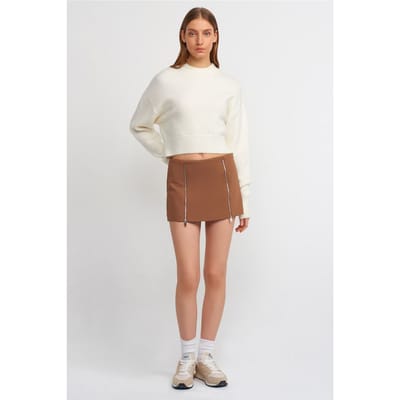 Mini Rechte Rok Met Rits