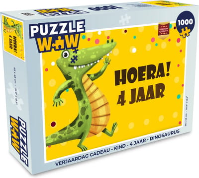 Puzzel Verjaardag cadeau - Kind - 4 Jaar - Dinosaurus - Legpuzzel - Puzzel 1000 stukjes volwassenen