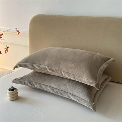 Effen Kleur Kussensloop Fluwelen Kussensloop 48x74cm Kussensloop Rechthoekige Sierkussenhoes 2 stuks Warme Kussenslopen 2 pillowcase 48x74cm gray