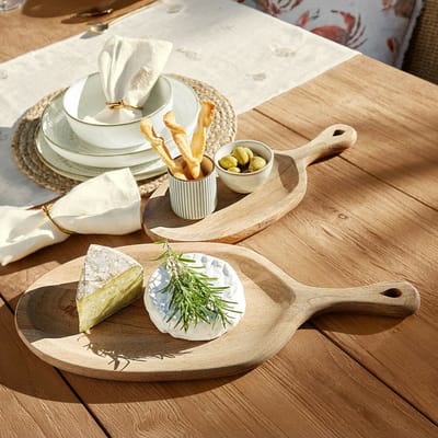 LOBERON Dienblad set van 2 Nolaria bruin