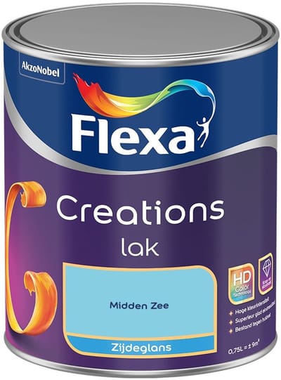 Flexa - Creations Lak Zijdeglans - Midden Zee - Mengverf - 750 Ml