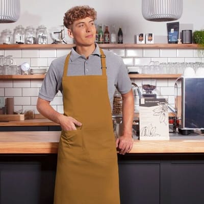 (6 stuks) KARLOWSKY Slabbenschort met zak Basic - Mosterd Bruin
