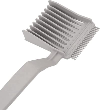 Scoby - Fade Kam - Kapperskam - 2-in-1 Haar Shaping Tool - Haarlijn en Kapsel - Barber Kam - Kunststof - Grijs