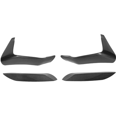 4 stuks Voorbumper Grille Mistlamp Spoiler Set ABS Verbeter Sportieve Uitstraling Voorbumper Splitter voor F80 F82 F83 M3 M4 Carbon Fiber Style