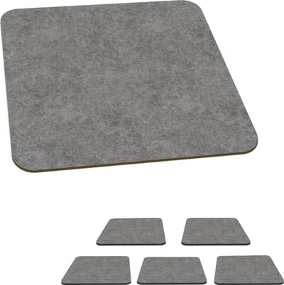 Onderzetters voor glazen - Beton - Textuur - Patronen - 10x10 cm - Glasonderzetters - 6 stuks