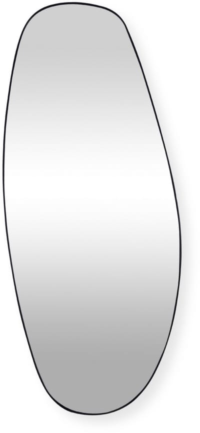 SensaHome Leandro Wandspiegel – Organische Spiegel – Asymmetrisch Design – 120x50 cm – Zwart