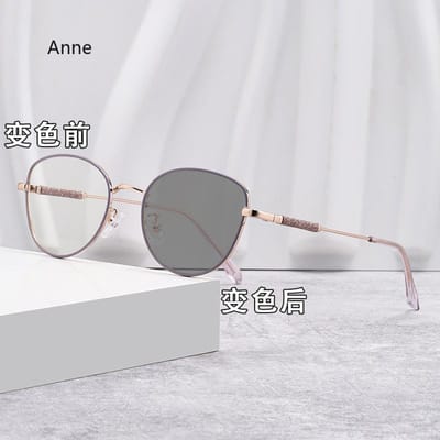 Anti Blauw Licht Fotochrome Bril Groot Montuur Ultralicht Myopie Zonnebril Kleur Veranderend To-4 0 0 gray