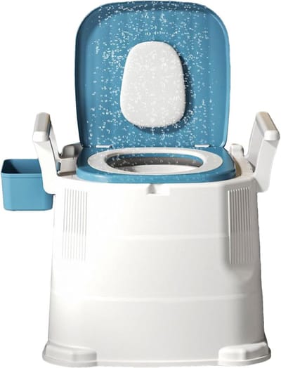 Draagbaar Toilet - Reistoilet Kinderpotje - Zindelijkheidstraining Buitenshuis - Geurbeheersing Afdichtring - 44 x 15 x 15 cm - Wit
