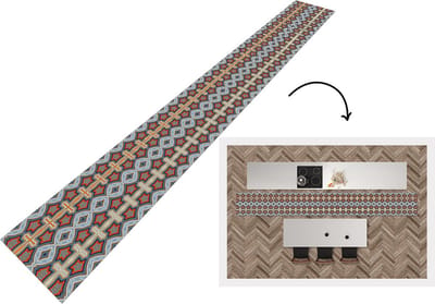 Keukenloper - Keukenmat - Patroon - Afrika - Vormen - 400x50 cm - Keuken vloerkleed