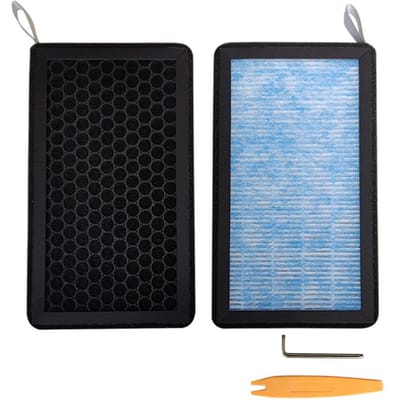 Luchtfilter, 2 stuks HEPA Actieve Kool Interieurfilter Vervanging voor Tesla Model 3 Model Y zwart