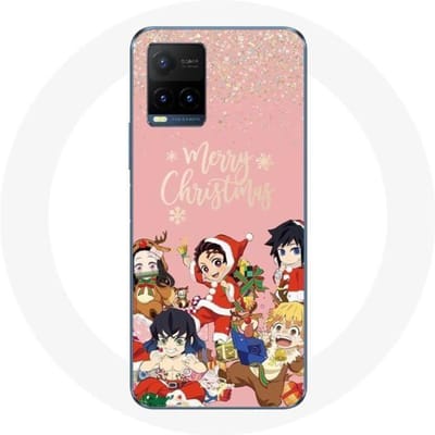 Coque pour Vivo Y21s 2021 / Y21 2021 Demon slayer merry christmas affiche Anime Manga