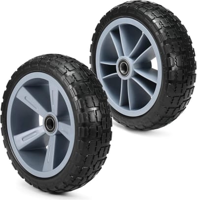 10 inch lekvrij kajakwagenwiel van TPU en nylon - 150 kg draagkracht - reservewiel voor kajakwagen - universeel boot accessoire