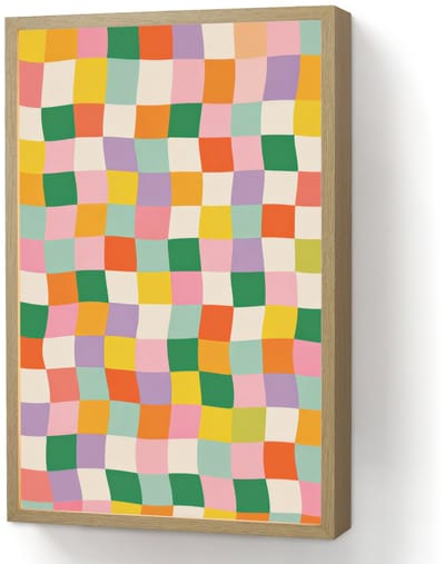 Wandlamp 40x60 cm - Oplaadbaar - Vierkanten - Kleurrijk - Golvend - Wandlampen binnen woonkamer - Slaapkamer lamp - Decoratieve nachtlamp - Vloerlamp draadloos