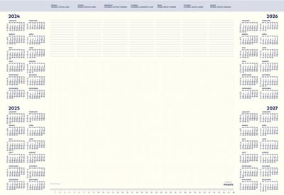 Brepols - Onderlegger 2024 - 2025 - 2026 - 2027 - Office Mate week/blz - 59 x 41,2 cm
