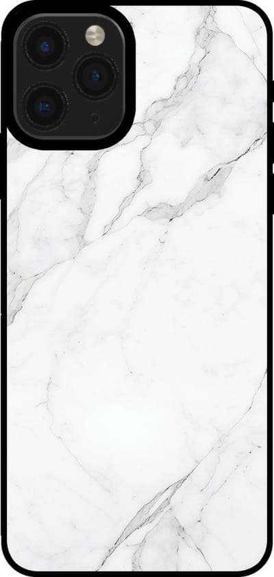 Smartphonica Telefoonhoesje voor iPhone 11 Pro met marmer opdruk - TPU backcover case marble design - Wit geschikt voor iPhone 11 Pro
