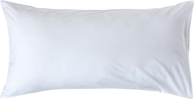 Homescapes Kussensloop 50x90 cm – Wit – 100% Egyptisch Perkal Katoen – 200 TC