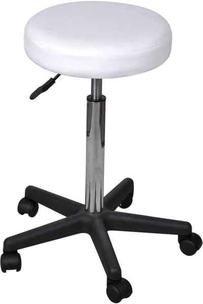 Bureaukruk - Werkkruk Zadelkruk - Thuiswerk Bureau - In Hoogte Verstelbaar - 52cm Frame - Wit