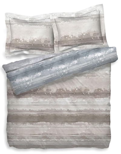 Heckettlane Donovan Dekbedovertrek - Tweepersoons - 200x200/220 cm - Grijs/Naturel