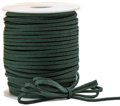Dailygoods- Knutselkoord 3 mm x 45 m - Gevlochten Imitatie Suède - Leren Touw - Decoratieband - Cadeaulint - Voor Doe-het-zelf Sieraden - Sieradenkoord