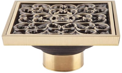 Dailygoody - Antieke Messing Douche Vloerafvoer - Hoogwaardige Afvoer Zeefdeksel - 10cm - Roestbestendig - Ideaal voor Badkamer - Eenvoudig te Reinigen