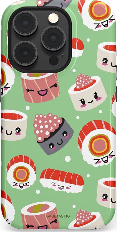 Casetastic Hoesje Geschikt voor Apple iPhone 15 Pro Magsafe - Stijlvolle Beschermende Duo-layer Case - Sushi wonders
