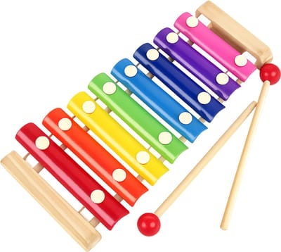 Houten Xylofoonspel voor Kinderen – Kleurrijk Muziekspeelgoed – Xylofoon met Hamertjes – Educatief Speelgoed voor Peuters en Kleuters