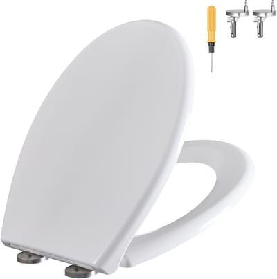 SONGMICS - WC Bril - O-Vorm met Softclose - Snel Afneembaar - Eenvoudige Montage - Tot 300 kg Belastbaar