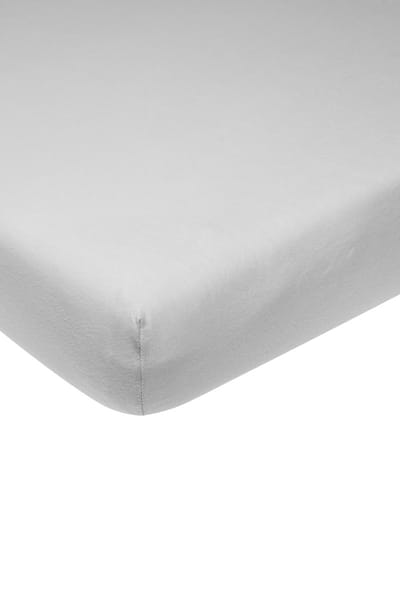 Meyco Baby Uni hoeslaken wieg - light grey - 40x80/90cm