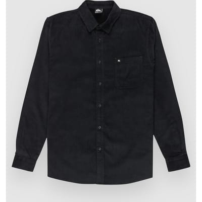 Quiksilver Smoke Trail Cord Overhemd Met Lange Mouwen Zwart S Man