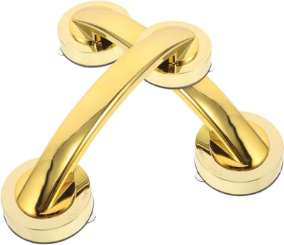 Zuignap Handgrepen - Veiligheidshandgrepen - Extra Steun - Eenvoudige Installatie - 23 cm - Goud