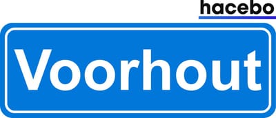 Hacebo - Plaatsnaam Sticker - 29x10 CM - Voorhout sticker - Verkeersborden sticker - grappige cadeaus - Voorhout