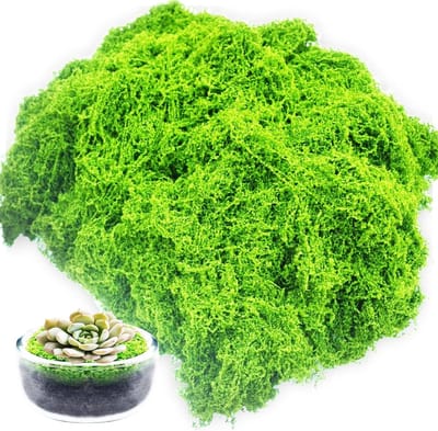 300g Kunstmatige Mos voor Decoratie en Creatieve Projecten, Lichtgroene Faux Mos voor Wanddecoratie, Planten en Modelbouw