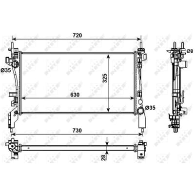 Radiator, motorkoeling NRF 53982