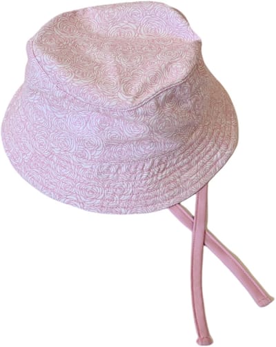 Ducksday - UV-werend zonnehoedje voor baby - UPF50+ - Katoen - Rosie - Lichtroze - maat 62/68
