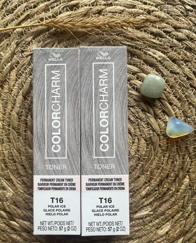 DUOPACK - Wella Color Charm Toner - T16 - Polar Ice - *NIEUWE VERPAKKING* - Creme Toner - Wella Toner - Ice blonde - Ijsblond - Platinum - Lichtblond - Asblond - Ash blonde