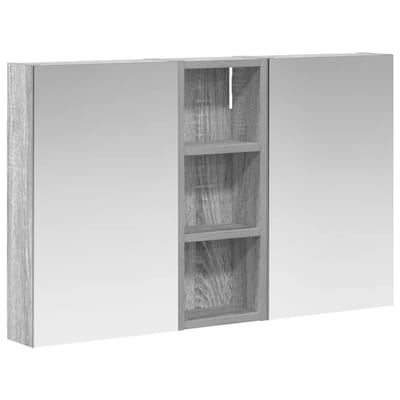 vidaXL - Badkamerkast - set - 3 - st - 80 - x - 10,5 - x - 50 - cm - Bewerkt - hout