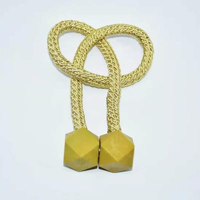 2 Stuks Magnetische Gordijn Tiebacks Decoratieve Gordijn Holdback Touw Handige Gordijnen Tie Backs Magneet Gordijn Houder Clips goud