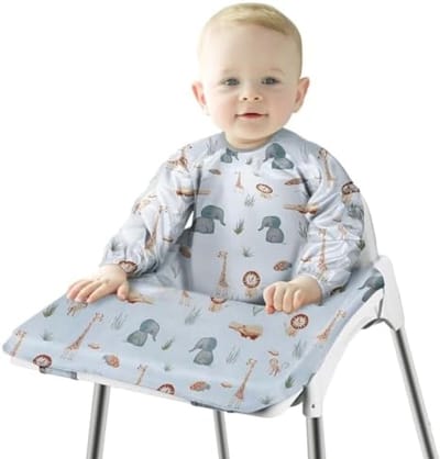 Slabbetje Met Mouwen voor Baby's en Peuters - Voedingsschort met Lange Mouwen, Unisex Design, Geschikt voor Kinderen van 6 Maanden tot 3 Jaar