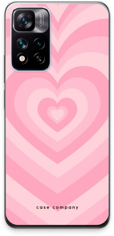 Case Company® - Hoesje geschikt voor Xiaomi 11i hoesje - Hart Roos - Soft Cover Telefoonhoesje - Bescherming aan alle Kanten en Schermrand