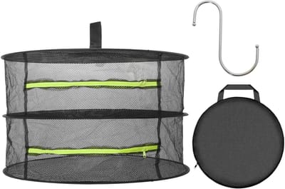 Dailygoods- Kruidendroogrek 2-laags - Opvouwbaar Droognet - Duurzaam Netstof - Voor Kruiden/Planten - Praktische Oplossing - Plantendroger