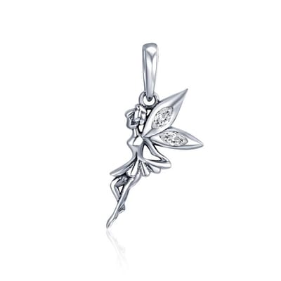 RomyStones – Sprookjes Bedel – Fee – 925 Sterling Zilver – Voor je Bedelarmband of voor je Keting - Zirkonia
