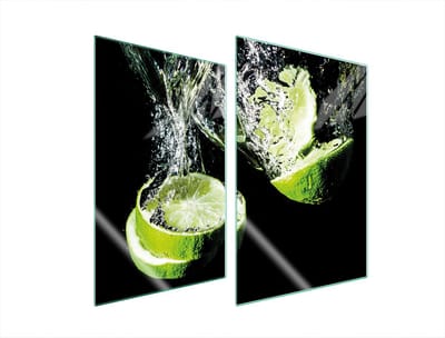 TMK ArtDeko - Snijplank - Glas - 2x35x52 cm - Limoen