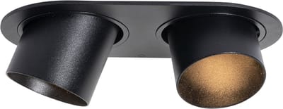 QAZQA installa - Moderne Inbouwspot - 2 lichts - L 18 cm - Zwart - Woonkamer | Slaapkamer | Keuken