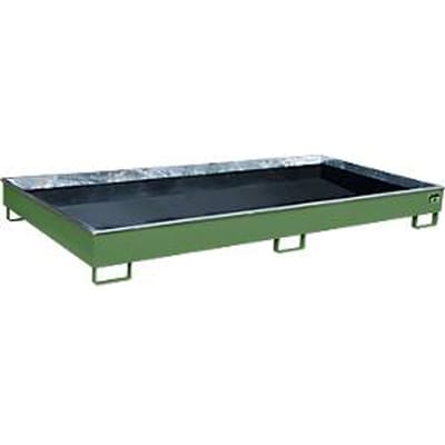 Bauer Etagebak RW 2700-1 PE, met PE inleg, L 2665 x B 1315 x H 210 mm, reseda groen RAL 6011