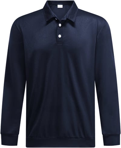 Allthemen Heren Poloshirt Met Lange Mouwen – 3D Knipsel - XL