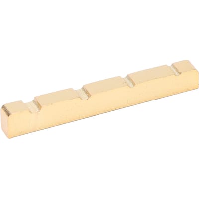 Sillet de Basse Électrique 38mm 4 Cordes Guitare Acoustique Remplacement Métal Fendu Sillet de Cordes beige