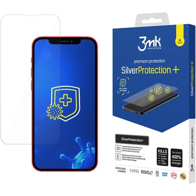 3mk Screen Protector for iPhone 13 Mini Antibacterial Screen for Gamers from the Silver Protection+ series