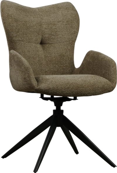 Eetkamerstoel Maartje draaibaar - Retro bliss bruin - eetkamerstoelen set van 2
